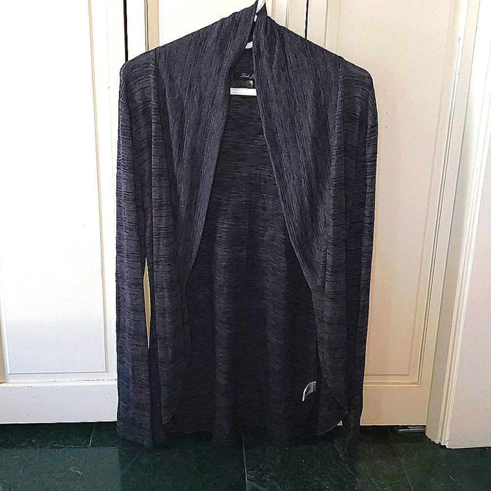 Dark Grey Open Cardigan